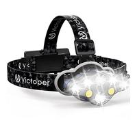 Victoper Head Torch Rechargeable, Super Bright 18000 Lumens 8 Lighting Modes Headlamp LED Rechargeable LED Head Torch for Camping Fishing Cycling Hiking IPX5 Black [Energy Class Vic-v8000)
