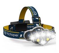 Victoper Head Torch -Super Bright 8 Lighting Modes 18000 Lumens Headlight LED Rechargeable, Super Bright LED Head Lamp, Hands-Free Flashlight for Camping, Fishing, Cycling, Hiking, Waterproof IPX4