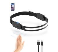 Victoper Led Lenser Head Torch - 2024 Upgrade Bluetooth Functions 3 Modes IPX4 Waterproof Running Head Torch 230 Degree Adjustable Wide Field of Vision Sensor Gift for Dad, Fishing, Running