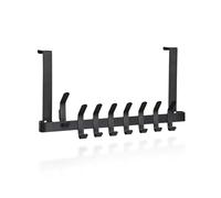 Victoper Over The Door Hanger - 2023 Newly Detachable 16 Hooks, Lightweight Easy Installation, Assembly-Free for Clothes, Towel, Bag, Robe - Bathroom Black