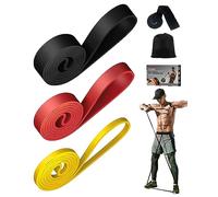 Victoper Resistance Bands（3 Pieces）Pull Up Bands Gym Bands Resistance for Exercise Strength Training Fitness Pilates Yoga Stretch Toning，Pull up Resistance Band Includ Door Anchor and Storage Bag