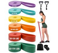 Victoper Resistance Bands Set of 6,Upgraded Pull up Bands,Different Levels Exercise Bands,Door Anchors,Handles,Storage Bags,Long Resistance Bands for Men Women,Workout Bands for Home Gym