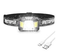 Victoper Running Head Torch Rechargeable-2024 Upgraded 6 Modes Motion Sensor Headlamp Super Bright Head Light with 90°Adjustable IPX5 Waterproof Running Fishing Camping Hiking Kids Adults
