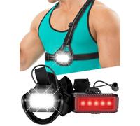 Victoper Running Lights for Runners 90° Adjustable 3 Modes 500 Lumen USB Rechargeable Waterproof Chest Light for Camping Jogging Hiking Practical Torch Gift for Men