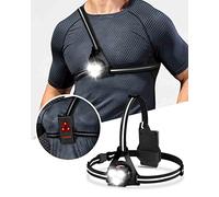 Victoper Running Lights for Runners Chest LED Lamp, Running Torch Light Dog Walking Torch 90°Adjustable Angle USB Rechargeable Torch for Dog Walking Night Runners Hiking Jogging
