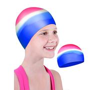 Victoper Swimming Cap,Swimming Cap for Boy and Girl, 3D Ergonomic Design Durable Flexible High Elastic Silicone Swim Caps Keep Hair Dry Waterproof Comfortable
