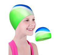 Victoper Swimming Cap,Swimming Cap for Boy and Girl, 3D Ergonomic Design Durable Flexible High Elastic Silicone Swim Caps Keep Hair Dry Waterproof Comfortable