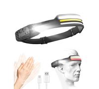 Victoper Updated LED Sensor Head Torch 1000 Lumens, 11 Modes, 3 Light Strips, IPX4 Waterproof Rechargeable Headlamp 3color