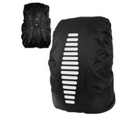 Victoper Waterproof Backpack Cover Black with Reflective Strip, Backpack Cover Waterproof with Buckle Strap for Secure Fit, Waterproof Rucksack Cover for Hiking Camping Travel 40L