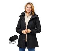 Victoper Waterproof Jackets Womens&Men Lightweight Windproof Portable Raicoats for women Quick Dry Two Pockets Packable Rain Jacket for Ladies Suitable for Outdoor Travel Hiking Camping Black Size M