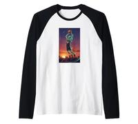 Victor Alien Basketball SLAM Dunk Over THE City Raglan Baseball Tee