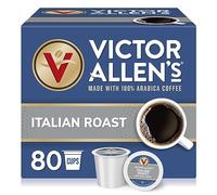 Victor Allen's Coffee Italian Roast, Dark Roast, 80 Count, Single Serve Coffee Pods for Keurig K-Cup Brewers