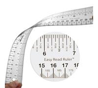 Victor Easy Read Ruler, Flexible Fabric, Green, 12", 24 Pack