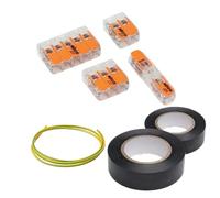 Victor George Homes WAGO 221 35 Pack Compact Wire Connector Set Orange Clear includes models 412 413 2411 415 for AWG 24-12 stranded and solid wire 4 pack insulation tape and 1m earth sleeving