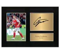 Victor Gyokeres Autograph Arsenal Signed Print - A4 Wall Art Mounted on Black Mountboard (Reproduction Collectible) Edition No172
