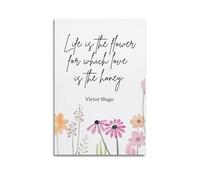 Victor Hugo Quotes PrintCover Poster Art Canvas Gift for Friends Or for Your Own Use Bedroom Living Room Decoration AestheticUnframe-style 16x24inch(40x60cm)