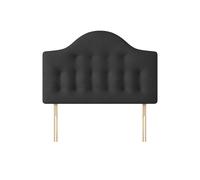Victor - King Size - Buttoned Headboard - Dark Grey - Charcoal - Fabric - 5ft - Happy Beds
