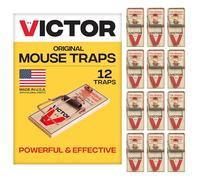 Victor M150-12 Metal Pedal Sustainably Sourced FSC Wood Snap Mouse Trap - 12 Traps