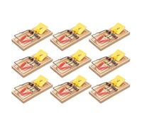 Victor M205-9 Easy Set Plastic Pedal Sustainably Sourced FSC Wood Humane Snap Rat Trap - 9 Wooden Traps