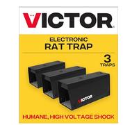 Victor M241BSR-3 Indoor Electronic Humane Rat and Mouse Trap - No Touch, No See Electric Rat and Mouse Trap - 3 Pack
