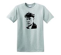 Victor MELDREW Che Guevara Style One Foot in The Grave Funny Heavy Cotton t-Shirt Heather Grey