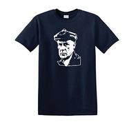 Victor MELDREW Che Guevara Style One Foot in The Grave Funny Heavy Cotton t-Shirt Navy Blue