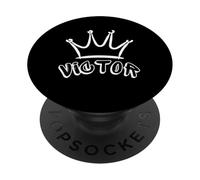 VICTOR Name Cool Graffiti - Royal Crown For King Victor PopSockets Adhesive PopGrip