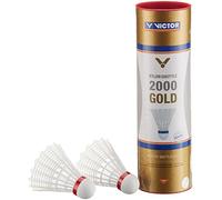 VICTOR Nylon Shuttlecock Shuttle 2000 6per Can, White / Red