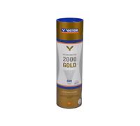 VICTOR nylon Shuttlecock Shuttle 2000 6per tin, white / blue