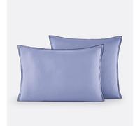Victor Plain Washed Cotton Satin 300 Thread Count Pillowcase Periwinkle Blue