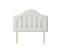 Victor - Small Single - Buttoned Headboard - White - Fabric - 2ft6 - Happy Beds