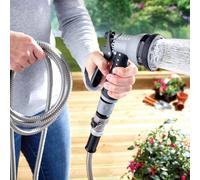 Coopers of Stortford - Stainless Steel Garden Hose - 30m/100ft Lightweight & Flexible - Kink-Free Garden Hose Pope, Weather-Resistant with 7-Pattern Spray Nozzle