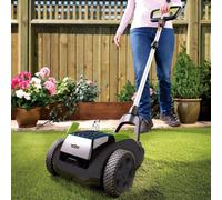Victor Tools 20V Cordless Lawn Mower, 21Cm Cutting Width, 3-Height Adjustments, Includes Battery & Charger