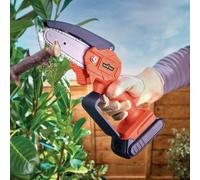 20V Cordless Rechargeable Mini Electric Handheld Saw for Wood Cutting Logs Branches | 2 Batteries | Small Compact