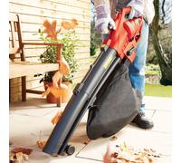 Victor Tools 3200W Electric Leaf Blower, Vacuum & Mulcher, with 35L Bag & 10m Cable in Black Victor Tools Black