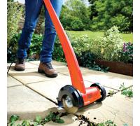 Victor Tools Electric Patio Sweeper, Easy Clear Moss/weeds/dirt From Paving Cracks, Simply Push Along, Safety Hood Prevents Flying Debris 150W