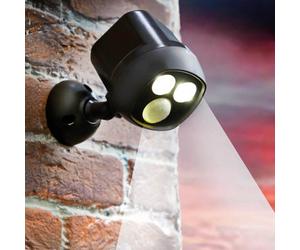 Victor Tools Security Light, 2 Powerful Floodlights Triggered By Motion Up To 5M, Battery Operated, Head Rotates 360 Degrees, 250 Lumens