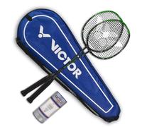 VICTOR Ultramate Badminton Set 7-2 x Ultramate 7 Badminton Rackets, 3 x Nylon Shuttle 1000, 1 x Thermobag