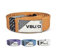 Victorbudo USA Rustic Series BJJ Belt,Judo Belt, Jiu Jitsu Pro BJJ Belts with Sleeve Bar for Ranking Stripes Size A1 - A4, Brown, A3