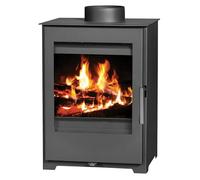 VICTORIA-05 Ltd. EEK A+ Wood One Wood Stove 5 kW Fireplace Stove Permanent Fire Stove Workshop Stove Swedish Stove Cottage Stove Heater, Grey