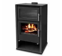 Victoria 10Kw Steel Eco Solid Multifuel Wood Burning Stove With Oven Cooker Modena F