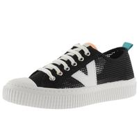 victoria 1915 Re-Edition Mesh Plimsoll & Contrast Logo & Reinforced Toe 1176102 for Women Negro 38