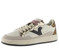victoria 1985 Smash Leather Low-Top Trainers & Animal Print & Metallic Pieces & Retro Logo 8806114 for Women Crema 41