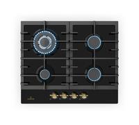 Victoria 60cm Gas hob 4 burners Black