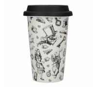 Victoria & Albert Alice In Wonderland Travel Mug Ceramic Cup With Silicone Lid