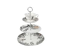 V&A Alice In Wonderland 3 Tier Cake Stand Serving Set, Cake Standing Set, Gift Boxed, White