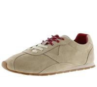 victoria Aster Suede & Stitching Marked & Double Lace Sneakers 1159102 for Women, beige, 7 UK