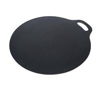 Victoria Baking Tray for Pizza, Induction, Enameled Cast Iron, 38 cm Flat Crepe Pan with Handle, for Stove, Barbecue, Oven, Ceramic Hob, Gas, Comal Budare, Toxin-Free, PTFE-Free