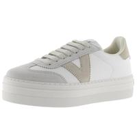 victoria Barcelona Ciclista Leather Effect Low Tennis & Platform & Color & Split Leather Pieces 1092173 for Women Hielo 39