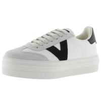 victoria Barcelona Ciclista Leather Effect Low Tennis & Platform & Color & Split Leather Pieces 1092173 for Women Negro 40